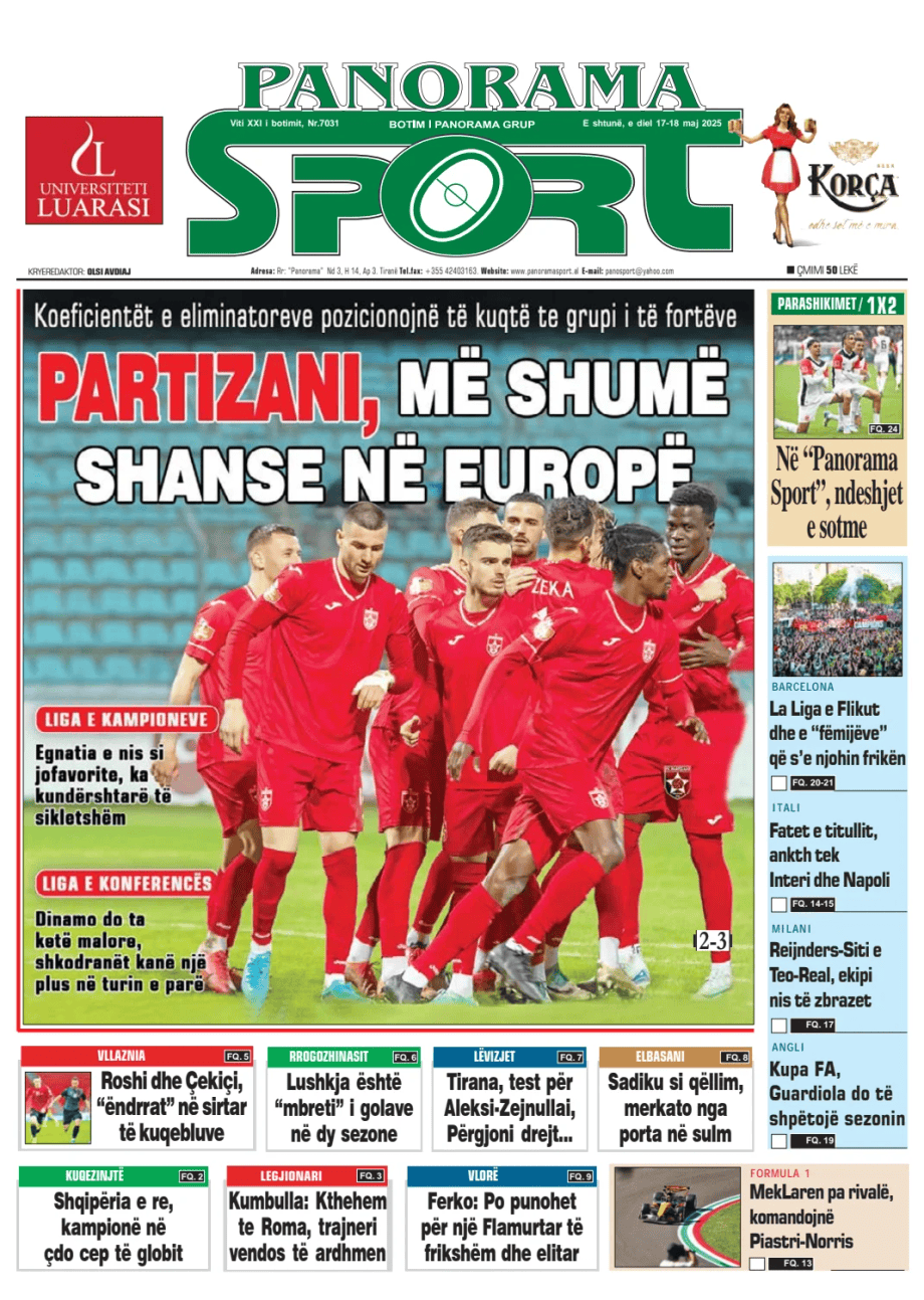 Prima-pagina-Panorama Sport-oggi-edizione-di-oggi-20250517